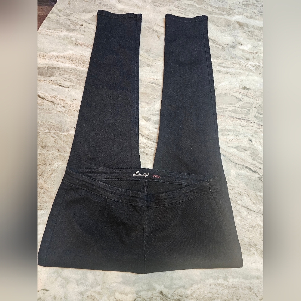 Levi’s 315 Shaping Bootcut Jeans Black Stretch Denim Size 31 Mid Rise